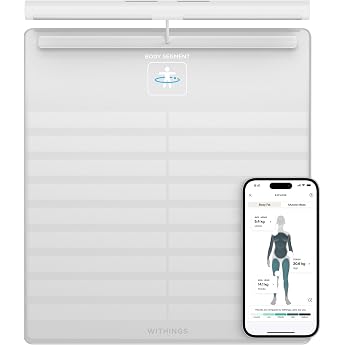 Withings Body Segment French-made Smart Scale White Wi-Fi/Bluetooth Compatible Top Model Smart Scale Official Japanese Distributor WBS08-WHITE-ALL-ROW