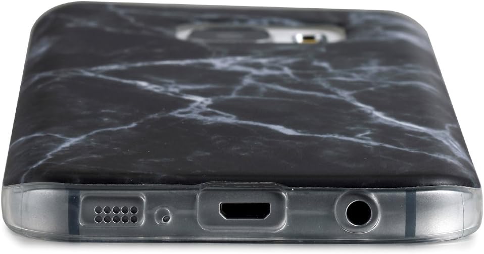 GOLINK Galaxy S7 Case IMD Slim-Fit Anti-Scratch Shock Proof Anti-Finger Print TPU Case for Galaxy S7 - Black Marble