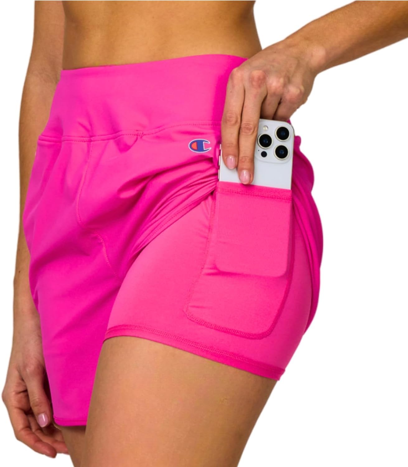Champion High Waisted Swim Shorts for Women – 5" Tummy Control Beach Board Shorts with Liner, Quick Dry Swimsuit Trunks