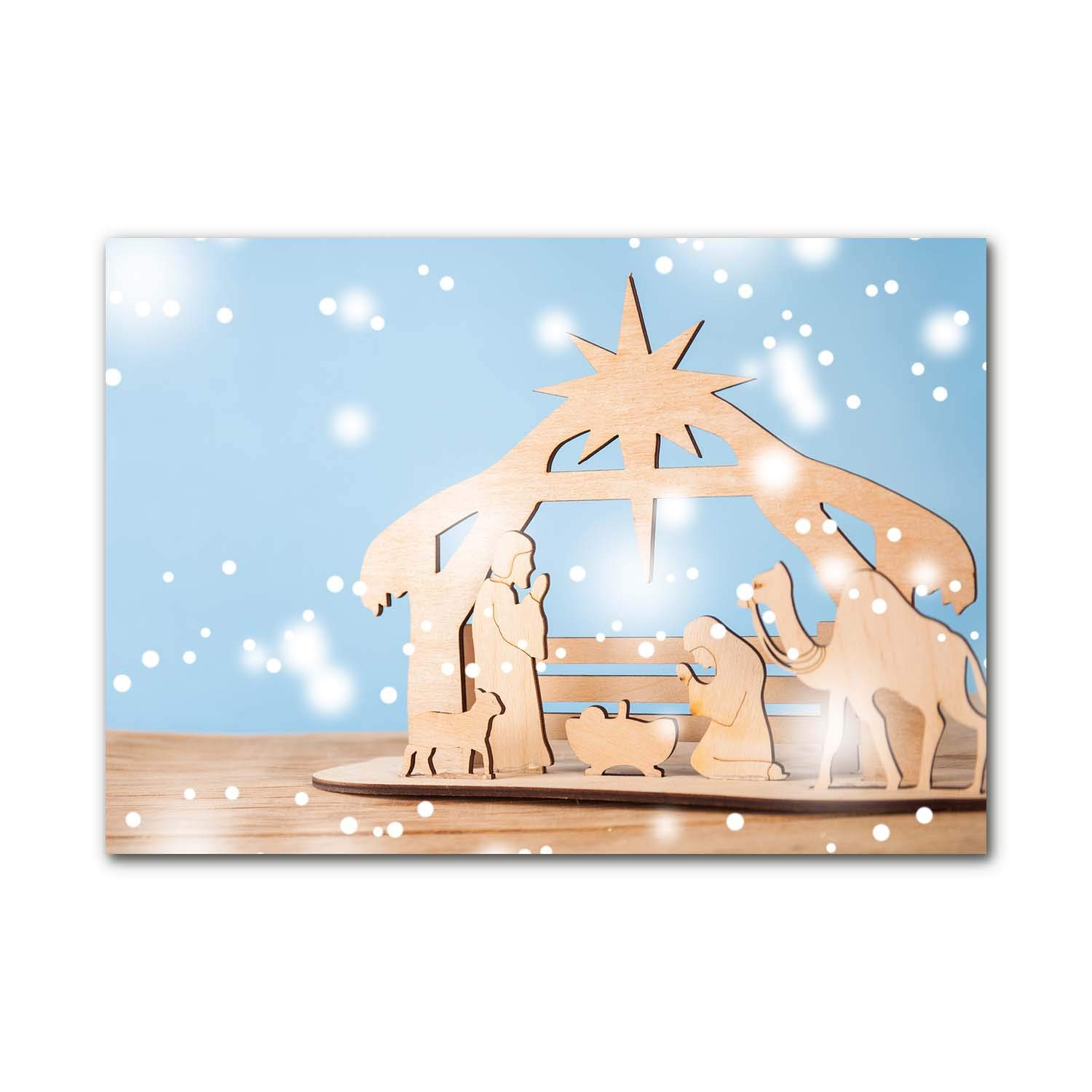 Photo Décorative Panoramique Peinture de Noël sur Verre Trempé 100x70 Tulup
