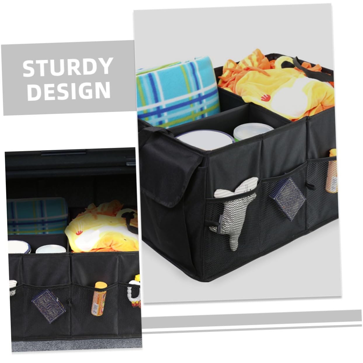 MAGICLULU Organizador de Maletero Multifuncional de Oxford Caja de Almacenamiento para Coche con Compartimentos para Organizar y Equipos Deportivos para y Camping