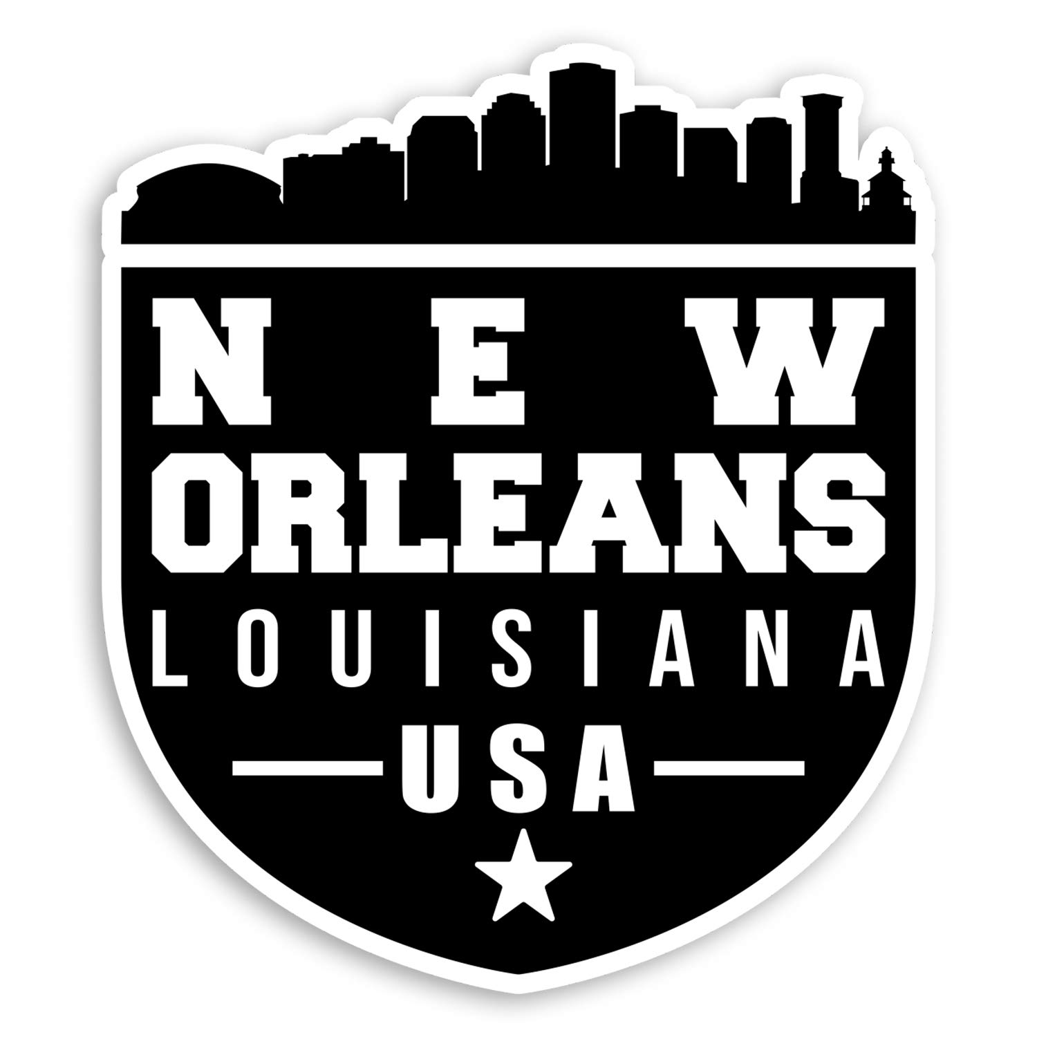 Destination Vinyl Ltd Multi 2 X 10Cm New Orleans Louisiana Vinyl Stickers - Usa Luggage Sticker #31622 (10Cm Tall)