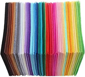 SUPVOX Multicolour Nonwoven Fabric Sheet 40pcs Assorted Color Felt Fabric Sheets Craft Felt Squares for Patchwork DIY Crafts Sewing Crafting Projects