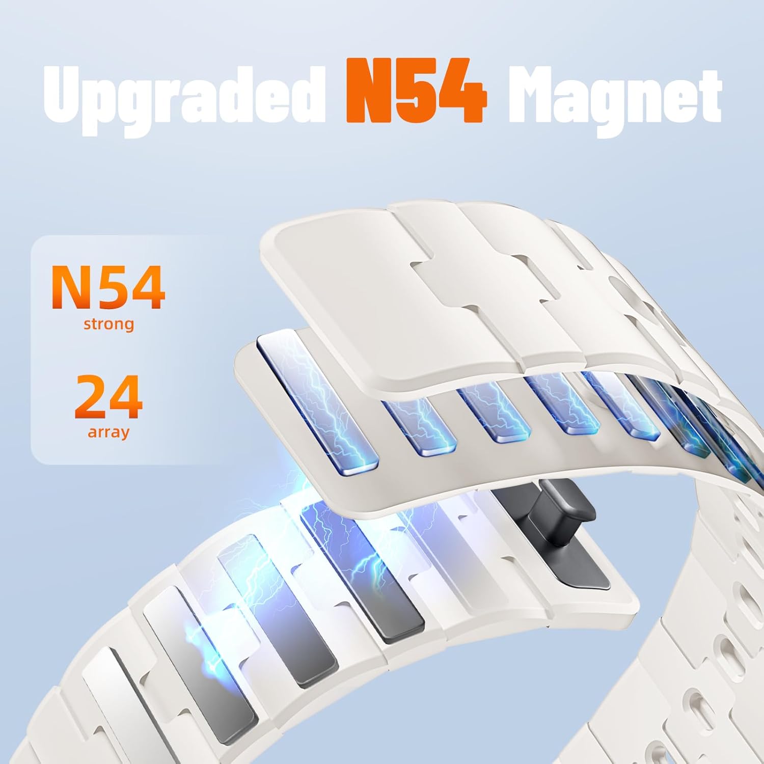 Bandletic Magnetic Silicone Watchband Compatible with Apple Watch Band 44mm 45mm 46mm 49mm 42mm 41mm 40mm 38mm Men Women, Strong Magnet Sport Strap for iWatch Series 11 10 9 8 7 6 5 4 Ultra SE 3 2 1