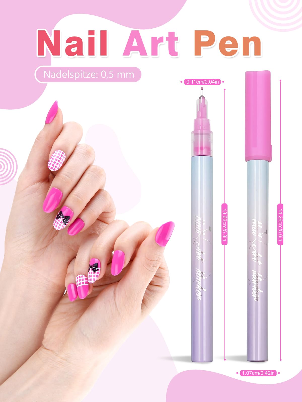 DealKits Nagellack Stifte Set, 12 Farben, Wasserfeste Nagelkunststift, Maniküre Werkzeuge, Graffiti-Punktierungsstift Pinsel für DIY Nagelkunst, Schönheit, Schmuck, Perfekt für Anfänger & Profis