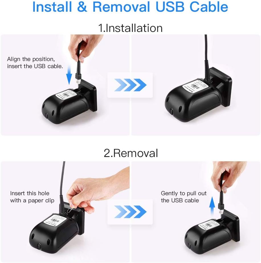 Eyoyo 1D 2D Desktop Barcode Scanner, Omnidirectional Hands-Free USB Wired Bar...
