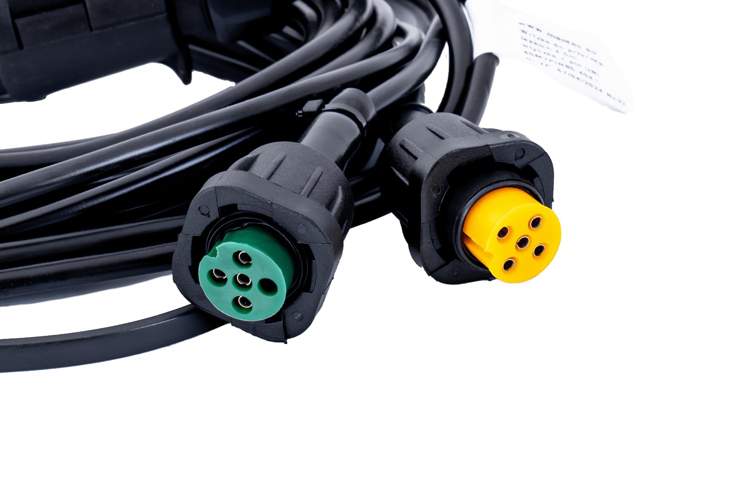 MANTES Faisceau électrique 4,5m prise 7 broches 12V avec 2 connecteurs baïonnette 5 broches section 0,5mm2 câblage feux installation dattelage pour remorque et voiture auto