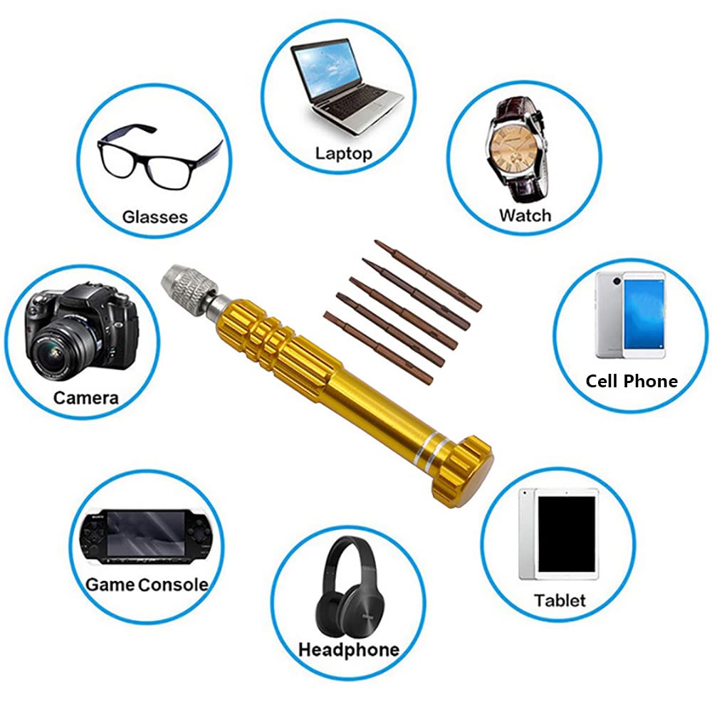 Set 5 In 1 Cacciaviti Di Precisione | Per Riparazioni Orologi, Occhiali E Elettronica - Multifunzionale E Portatile - Foto 7