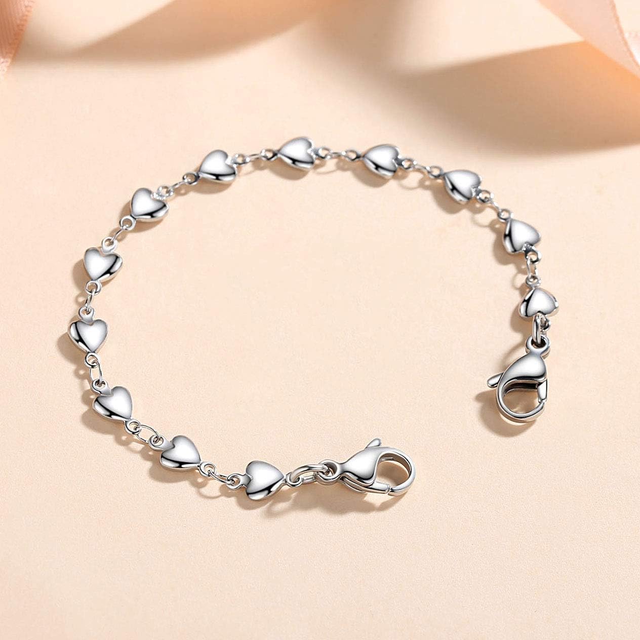 LinnaLove Heart Link Stainless Steel Interchangeable Medical Alert Bracelet - Image 2