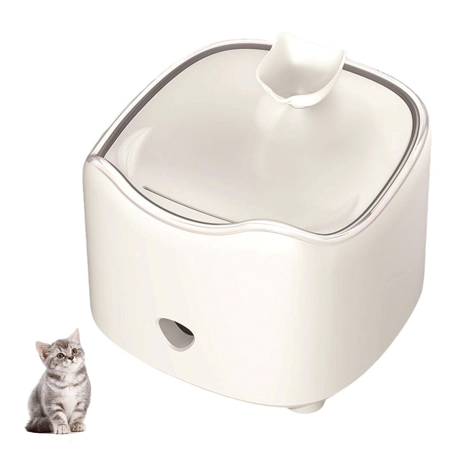Fontana Automatica per Gatti, Fontana per Animali Domestici da 1,8 L, Distributore di Acqua per Cani con Separazione Elettroidraulica E Filtri di Ricambio per Gatti E Cani