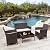 Flamaker Outdoor Furniture Patio Set Cushioned PE Wicker Rattan Chairs with Coffee Table 4 PCS for Garden Poolside Porch Backyard Lawn Balcony Use (Brown&Beige)