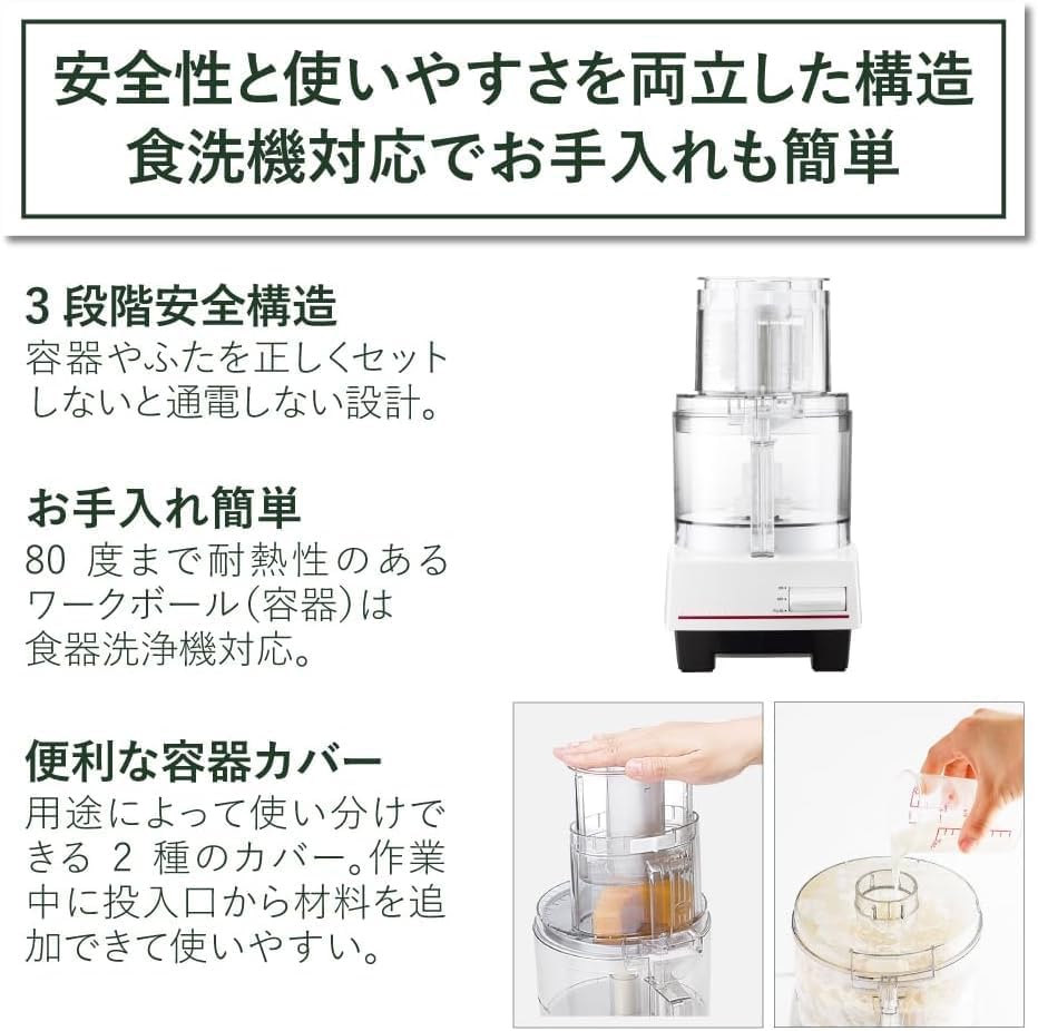 クイジナート フードプロセッサー 1.9L 大容量 ホワイト DLC-