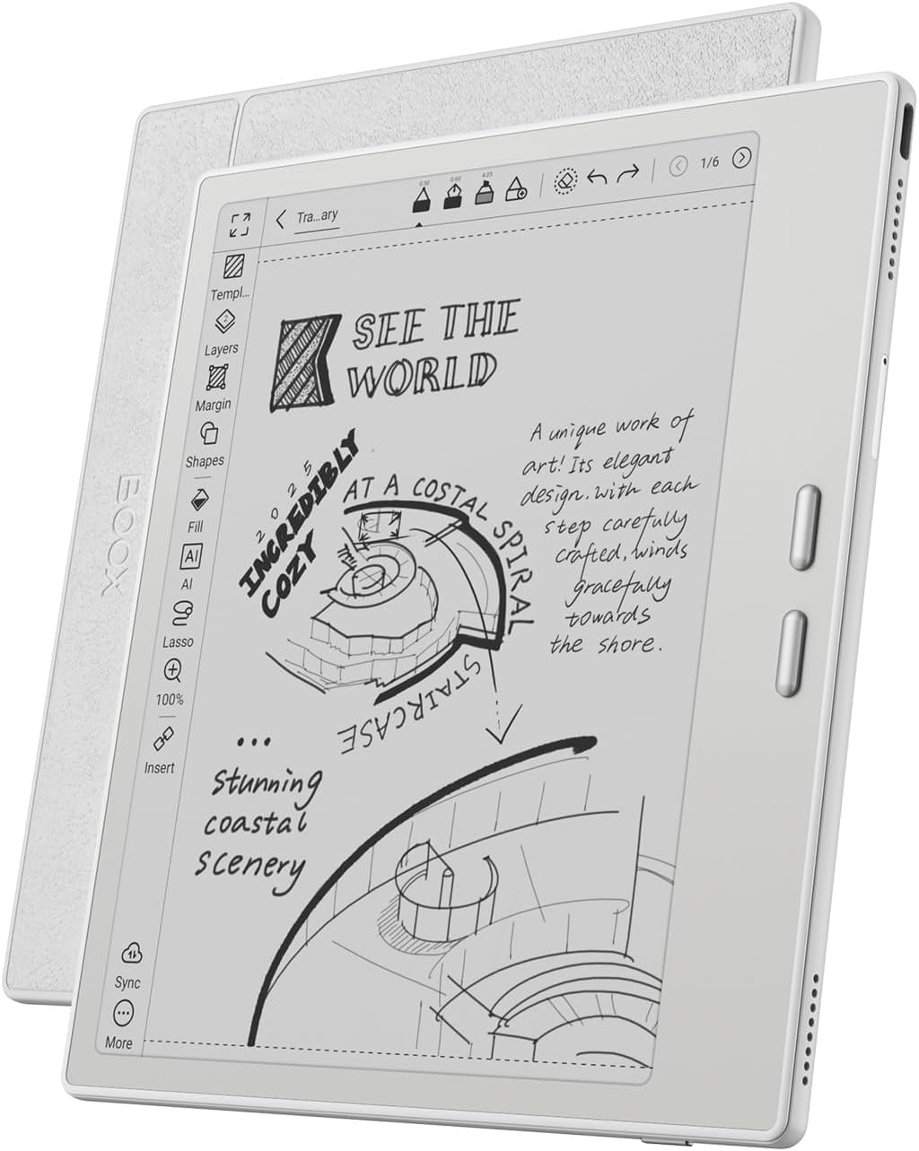 BOOX Go7 Android 電子書籍リーダー モノクロパネル ホワイト Amazon.co.jp: BOOX Go 7電子書籍リーダー 7インチ 白黒 64GB
