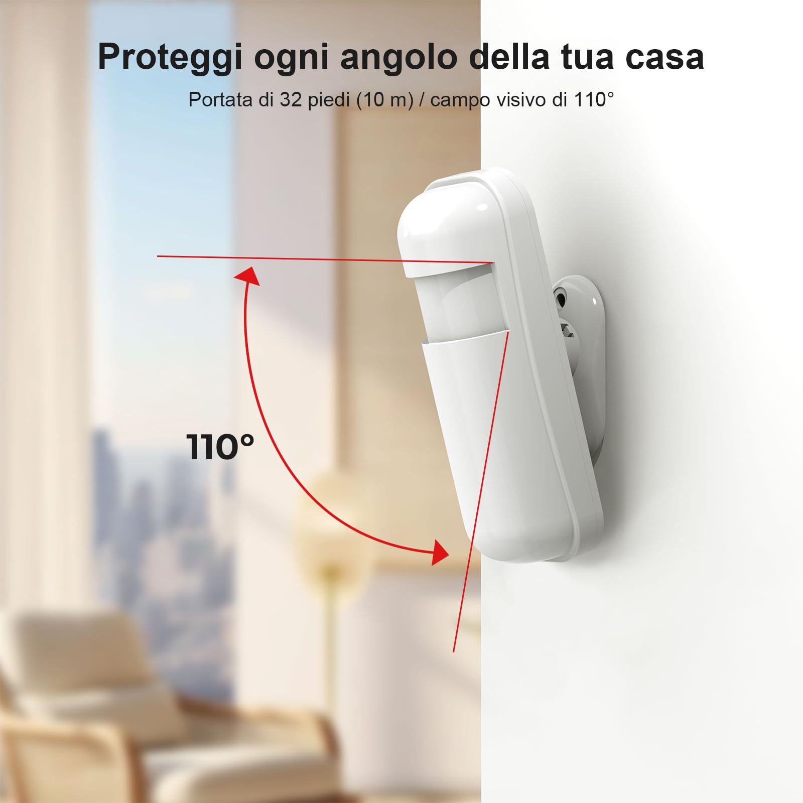 Sistema di allarme touch screen per la sicurezza di tutta la casa, kit di allarme domestico wireless Wi-Fi da 20 pezzi con sirena, sensore di movimento PIR, telecomandi, sensore per finestre/porte
