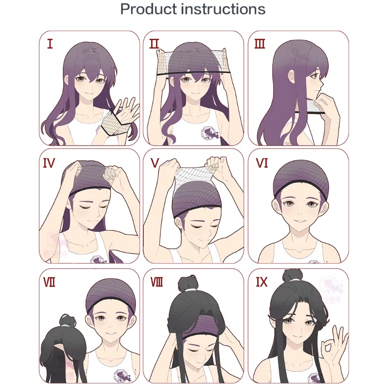 Miniatura 4 de TO KU TOO YUO Juego Cosplay peluca de 49.2 in de largo, color rosa, resistente al calor, pelucas de fiesta de Halloween + gorra de peluca (B)