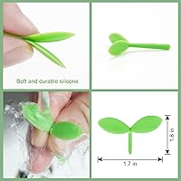 Vista 7 de YKING Sprout Little Green Bookmarks Silicone Grass Buds Creative Green Bookmarks, Gifts for Book Lovers Reading, Set of 8