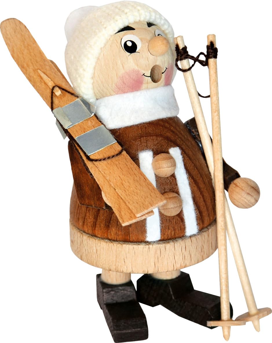 Räuchermännchen, Winterkind mit Ski