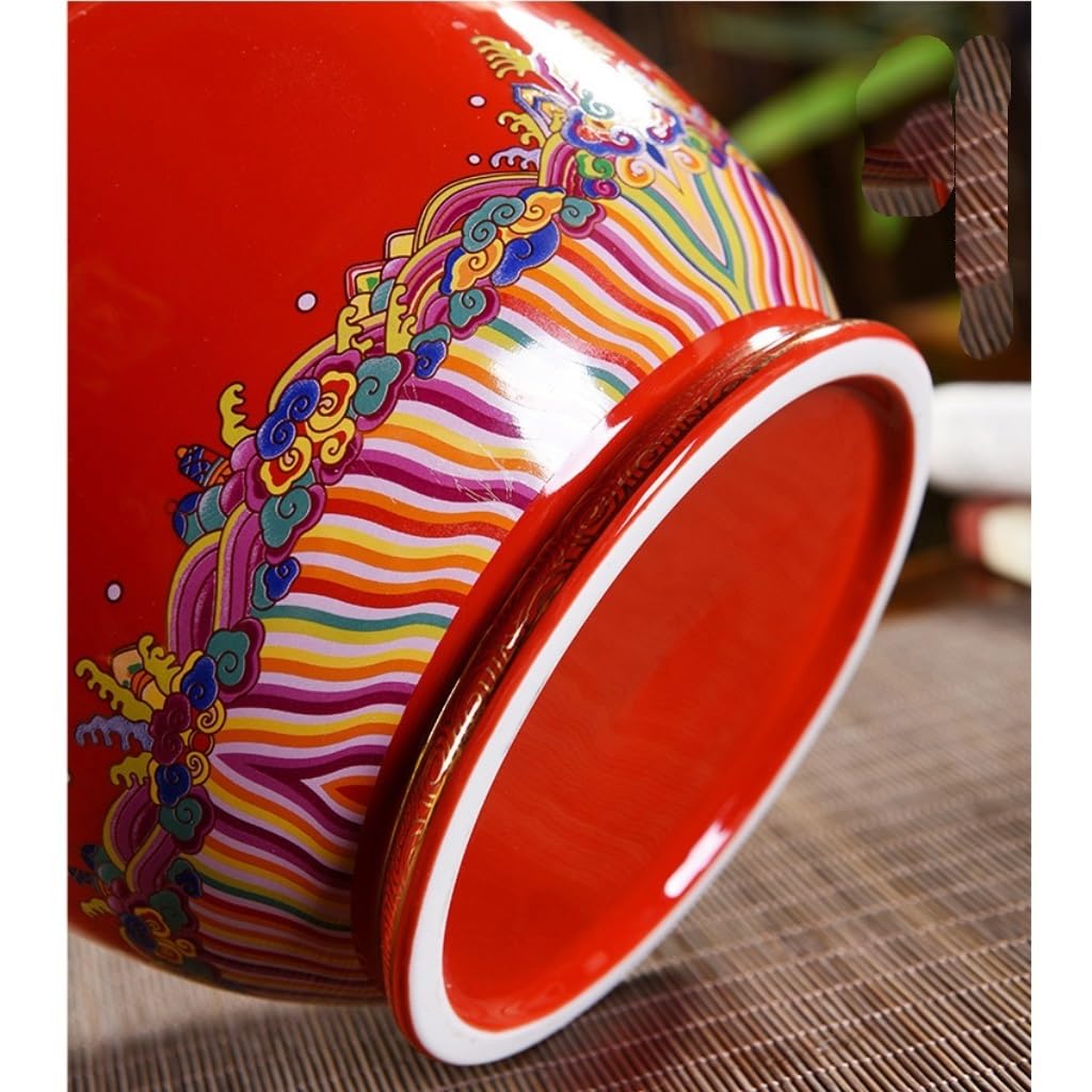 Ceramiczny dzbanek na herbatę Luźny pojemnik do przechowywania herbaty Jar Home Kitchen Countertop Jar Ceramiczny chiński Retro Zestaw do herbaty Podwójny garnek Zestaw pudełek na prezent Herbata (B)