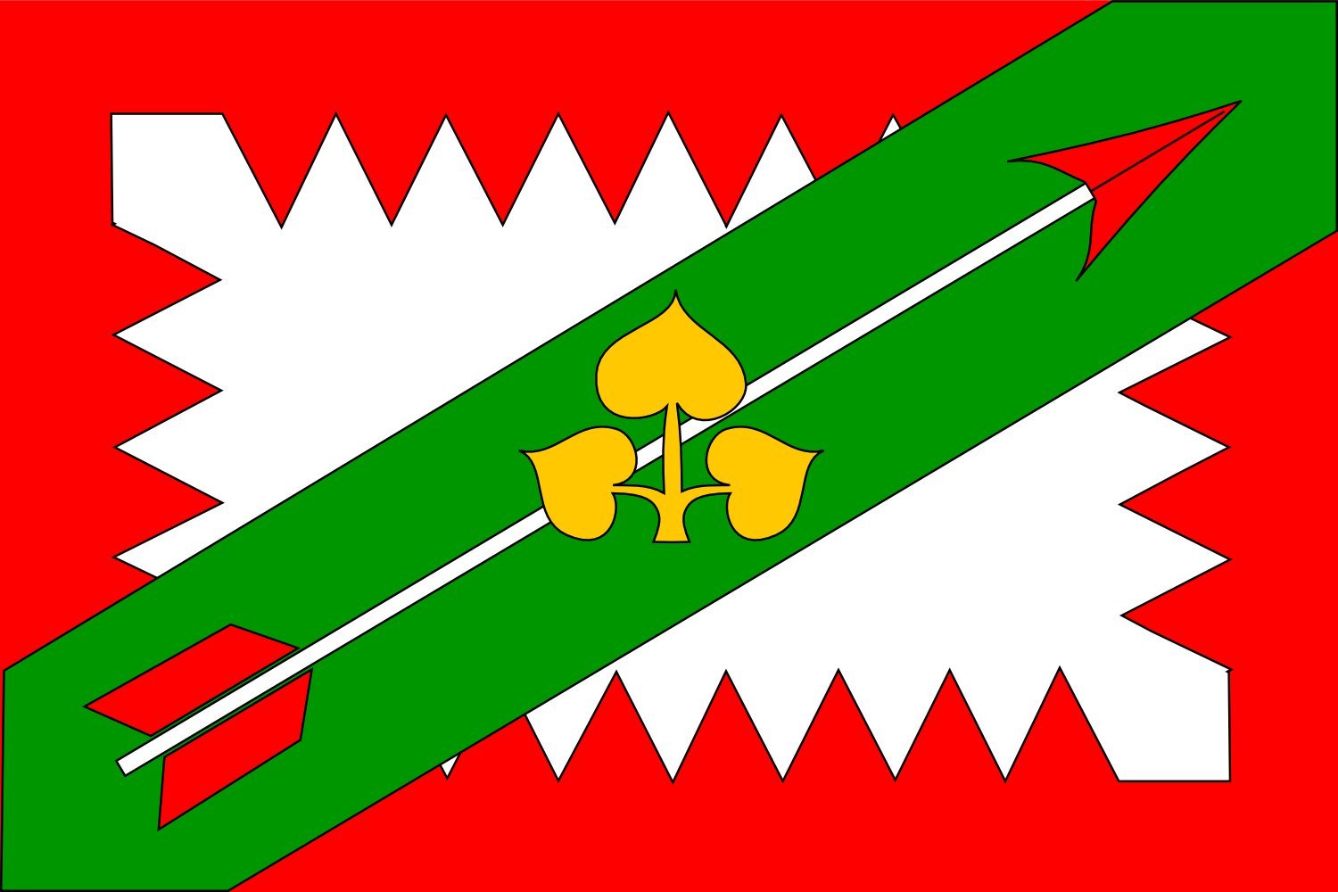Drapeau Kamenná horka grand format héraldique de Bohême