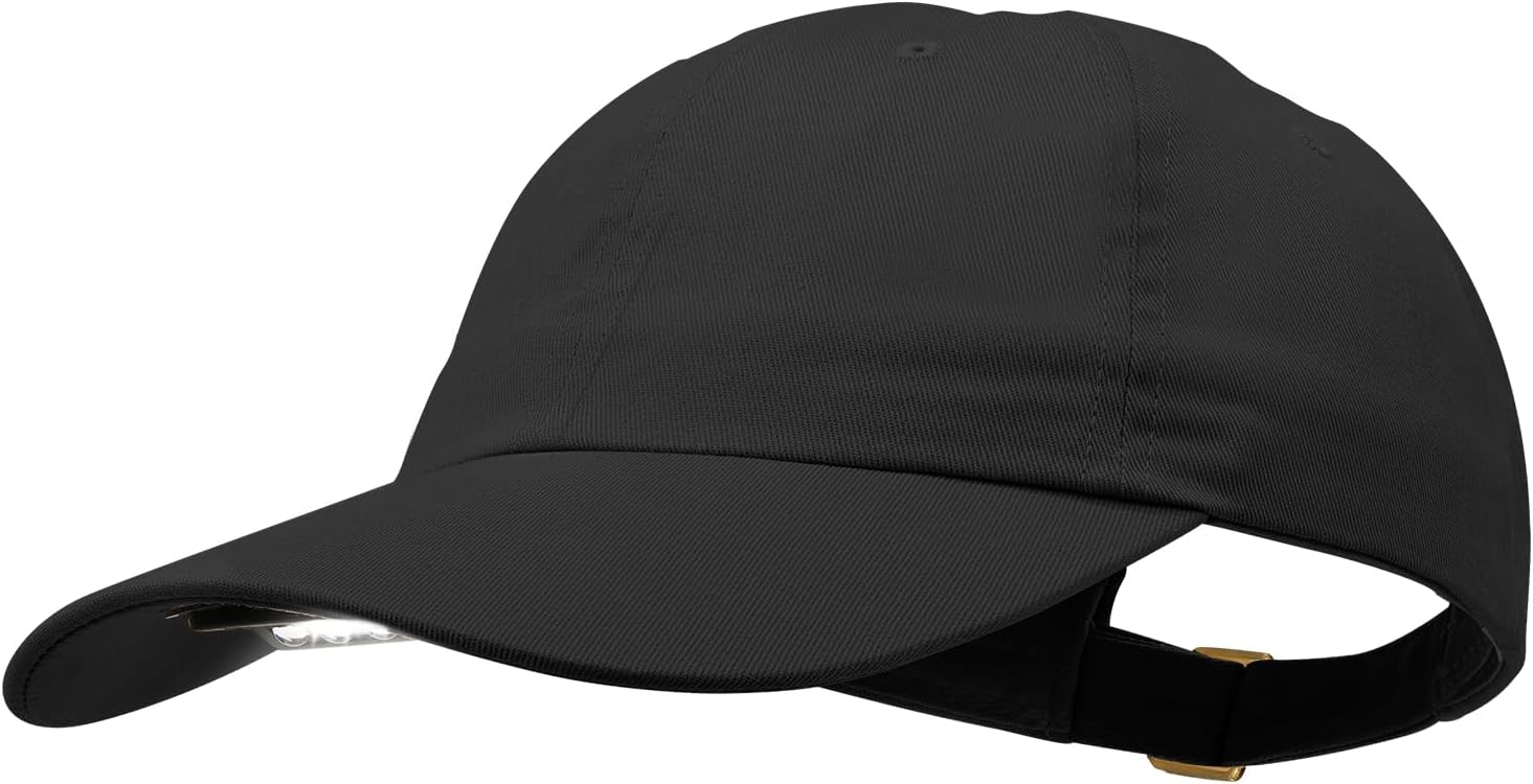 Taximi Unsex LED Baseball Cap, USB Rechargeable Baseball Cap with Light, Adjustable LED Hat Light for Fishing Jogging Camping