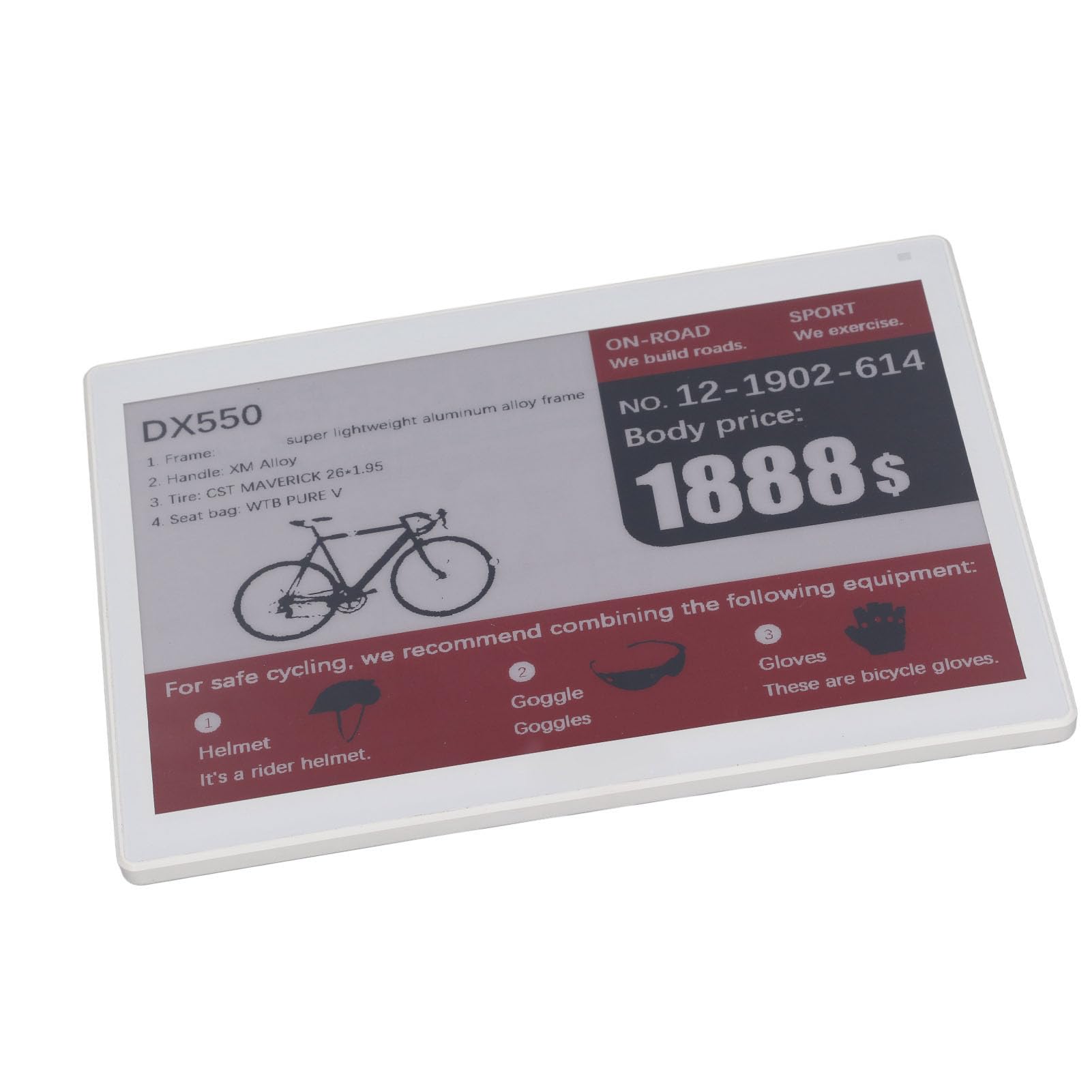Elektroniczny Wyświetlacz Papierowy o Przekątnej 10,2 Cala, moduł Wyświetlacza E-Ink Bluetooth, Szablony do Samodzielnego Projektowania, Tekst Pomocniczy, Obrazy, Kody QR, Kody