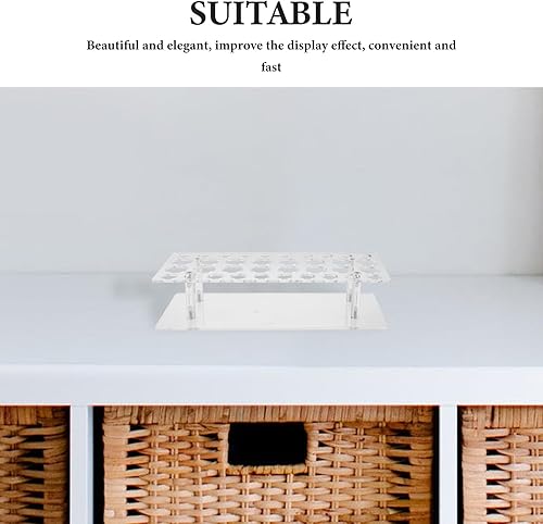 Miniatura 5 de Alipis Soporte de perfume acrílico transparente  Estante organizador de perfumes Rollerball de 36 agujeros para almacenamiento de fragancias