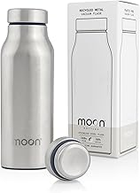 Moon Bottles - Non-Plastic, Recycled Stainless Steel Water Flasks for Hot and Cold Drinks - Insulated Metal Vacuum Drink Flask - BPA & Lead Free - Non Toxic, Reusable, UK Company (380ml, Navy Blue)