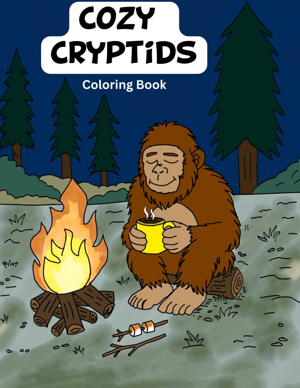 Cozy Cryptids Coloring Book