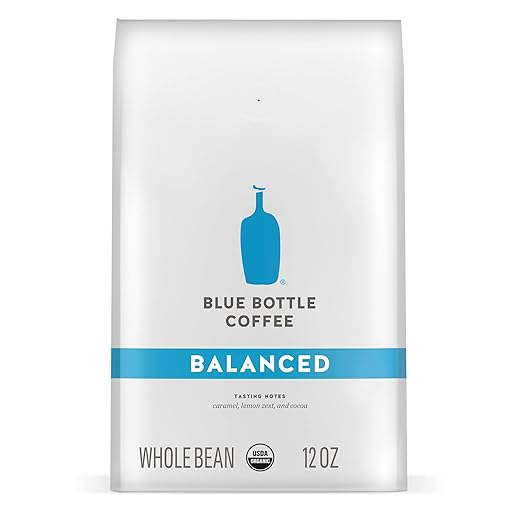 Blue Bottle Whole Bean Organic Coffee, Balanced, Medium Roast, 12 Ounce bag (Pack of 1)