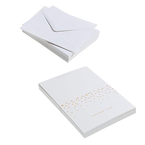 Miniatura 6 de Gartner Studios - Tarjetas de agradecimiento con puntos dorados, color marfil, 3.5 x 5 pulgadas, juego de 50 unidades, incluye sobres