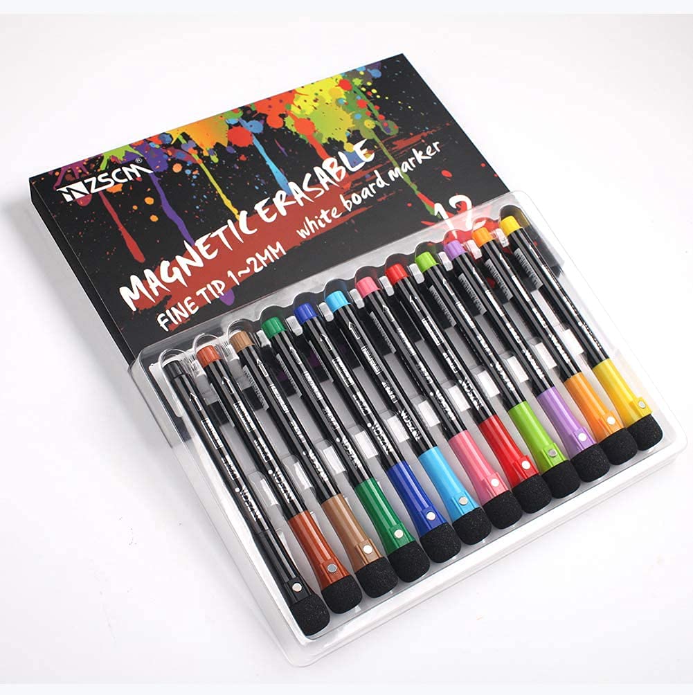Ditya Crafts® Magbetic Erasable Fine Tip 12MM White Board Marker