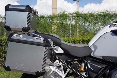 Miniatura 4 de The Pixel Hut gs000251 - Adhesivos reflectantes para moto BMW GS Adventure Touratech y funda superior, color negro