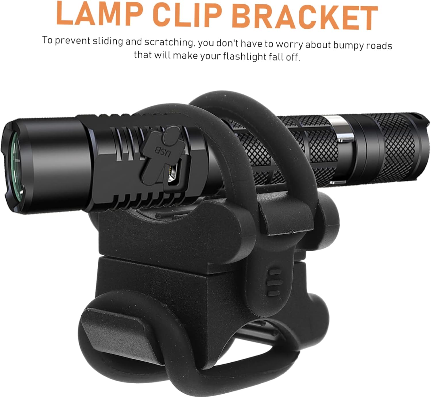 Abaodam Rotatable Bike Flashlight Holder of Sturdy Cycling Light Stand Easy to Install Flashlight Mount for