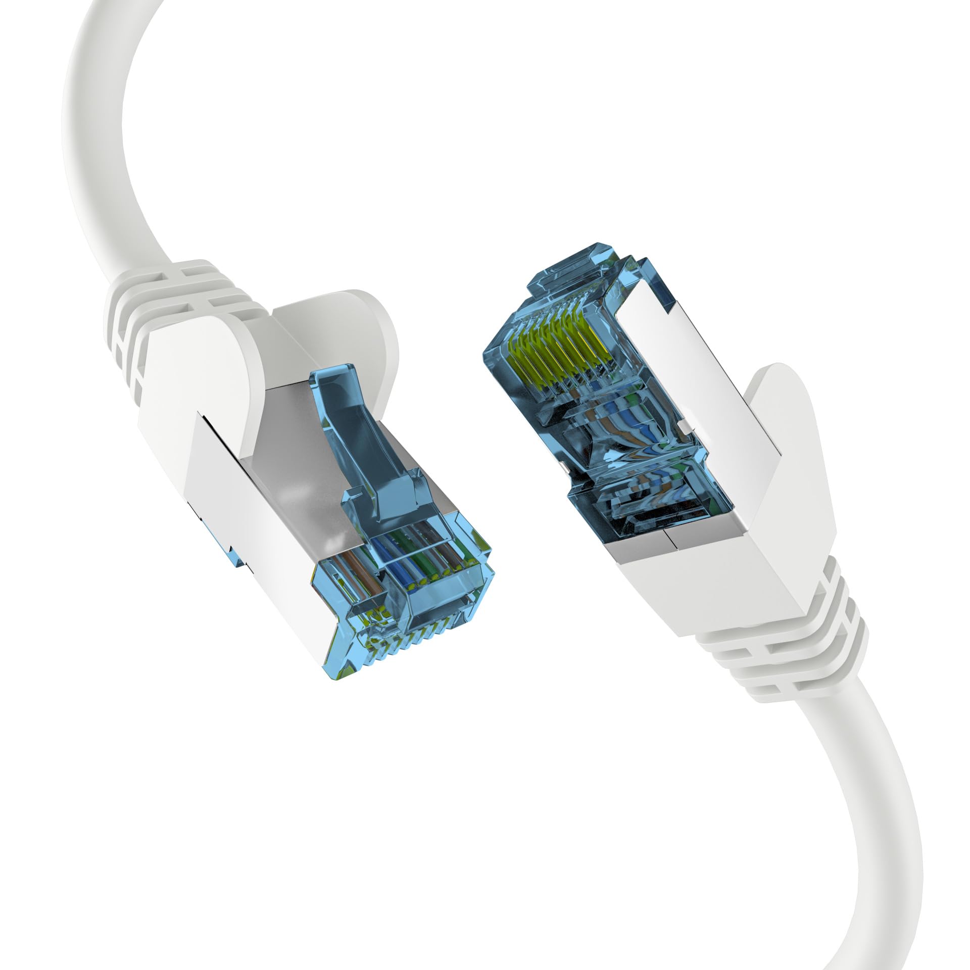EFB-Elektronik - Cable de red CAT. 7 de hasta 10 Gb - Cable LAN de 50 m con protección contra torceduras - Conector RJ45, apantallamiento S/FTP PIMF - Blanco