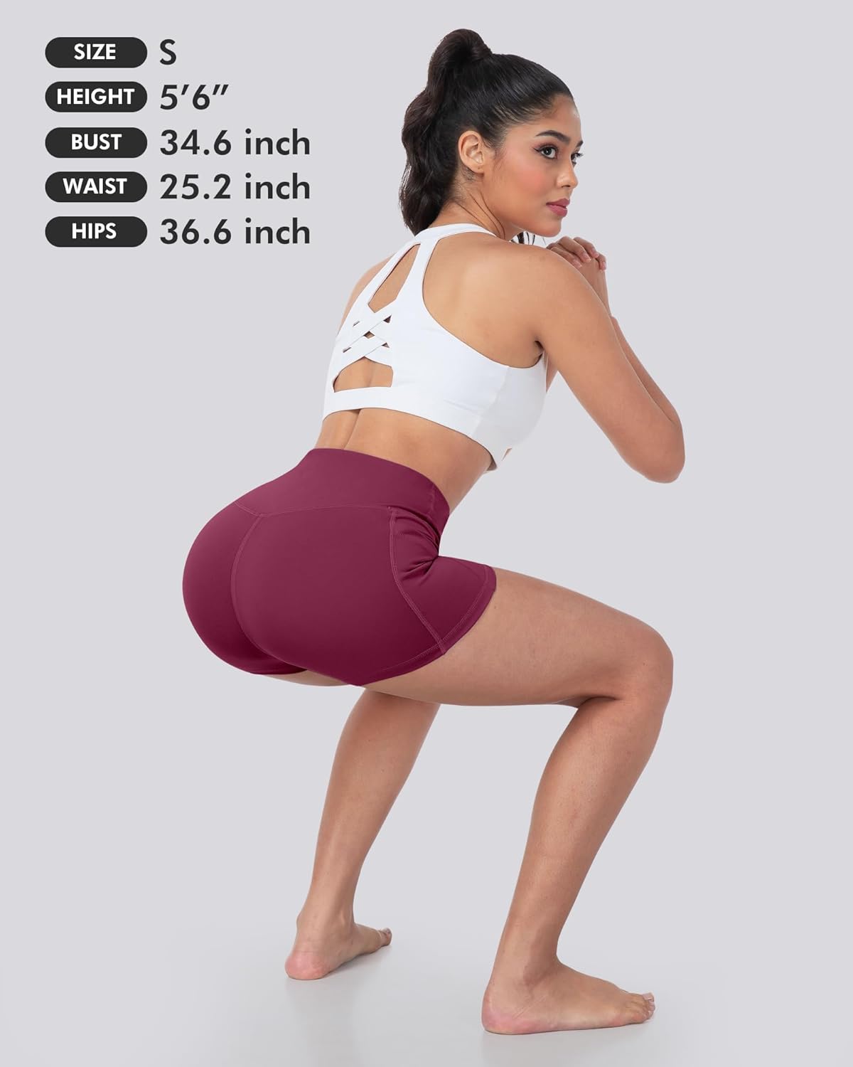 LZYVOO Biker Spandex Shorts Women, High Waisted Tummy Control Workout Yoga Shorts with Pockets - Image 6
