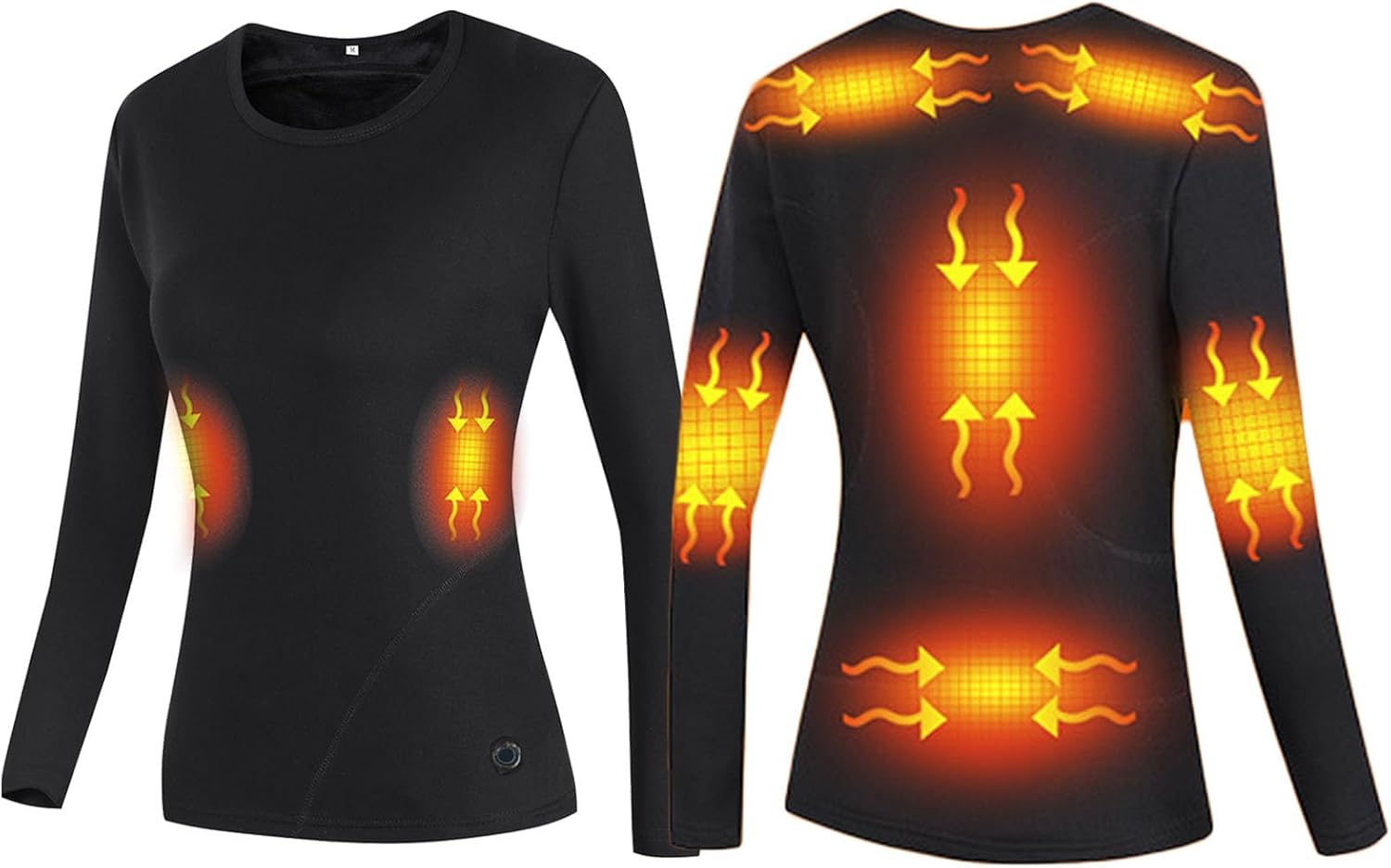 Heated Thermal Shirt for Women, Underwear Top Electric Warm Pullover Fleece Lined Base Layer Top