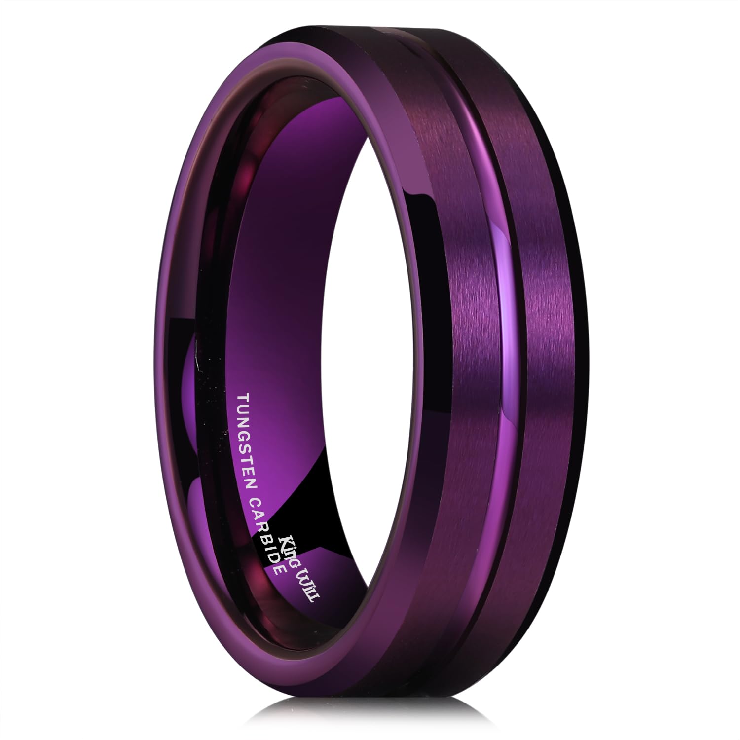 King Will Tungsten Carbide Wedding Band for Men Size 4-16