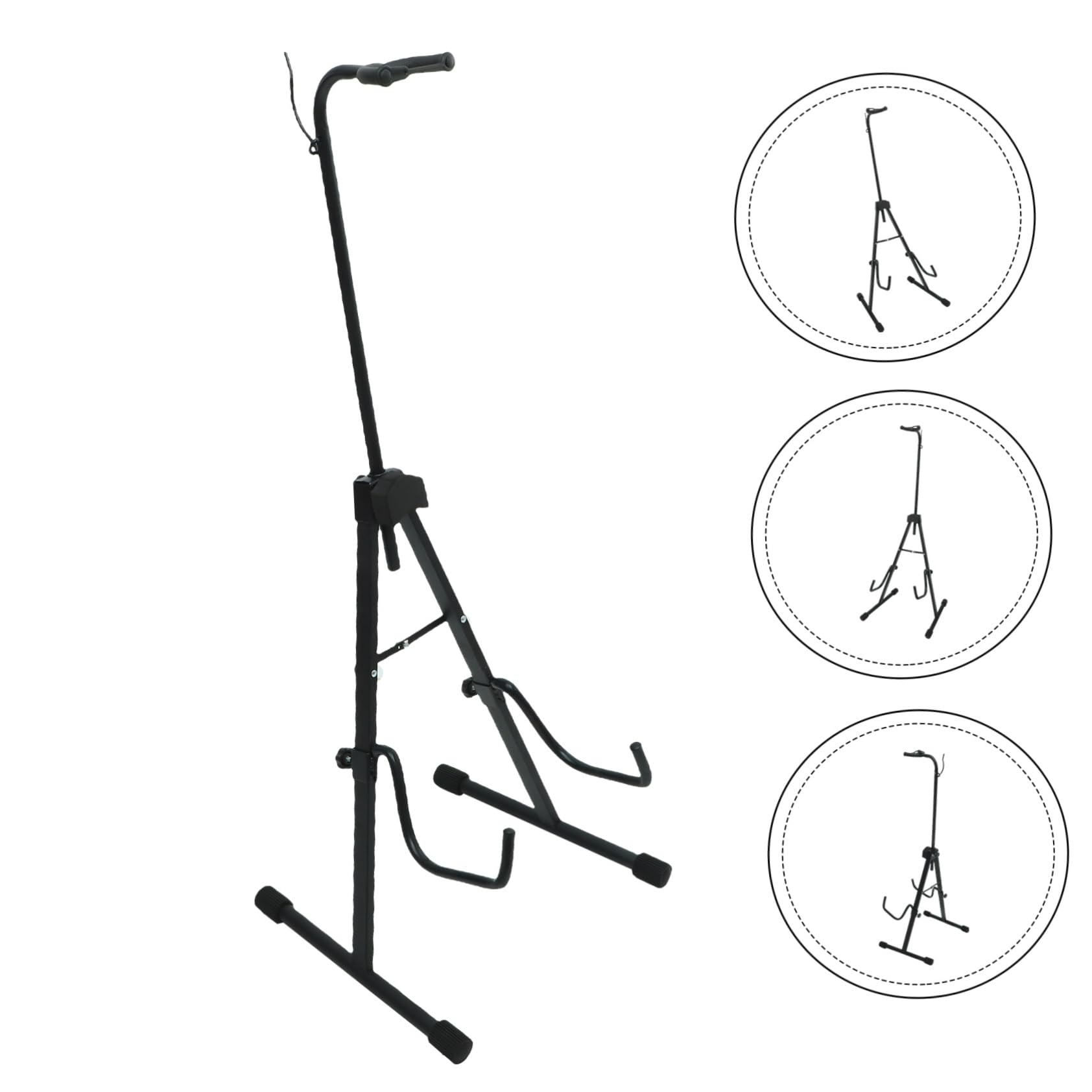 Soporte para Violonchelo Ajustable de Aleación Negro Portátil | Estable y Portátil, Estructura de Anclaje Envolvente, Uso Doméstico, Diseño en Negro