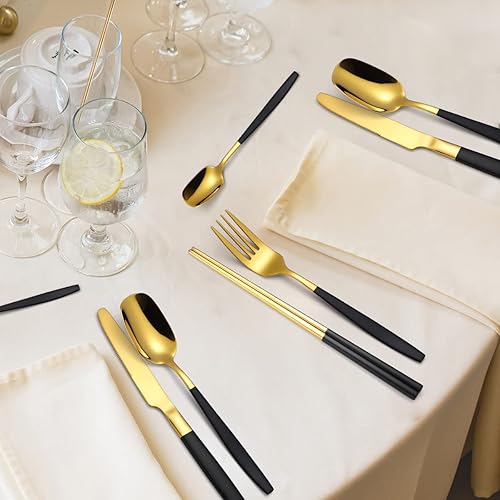 Miniatura 5 de AARAINBOW Juego de cubiertos de viaje de acero inoxidable de 7 piezas, portátil, reutilizable, incluye palillos, cuchillo, tenedor, cuchara,