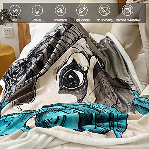 Famitile Pug Throw Blanket, Cool Listening To Music Puppy Fleece Blanket Super Soft Warm Throw Gifts For Kids And Adults (Pug-9, 47" X 60") #TOP1