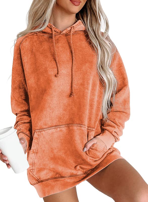 Damskie bluzy z kapturem na co dzień z długim rękawem solidna lekka bluza z kapturem oversize modny pulower topy jesienne ubrania dla kobiet 2024,