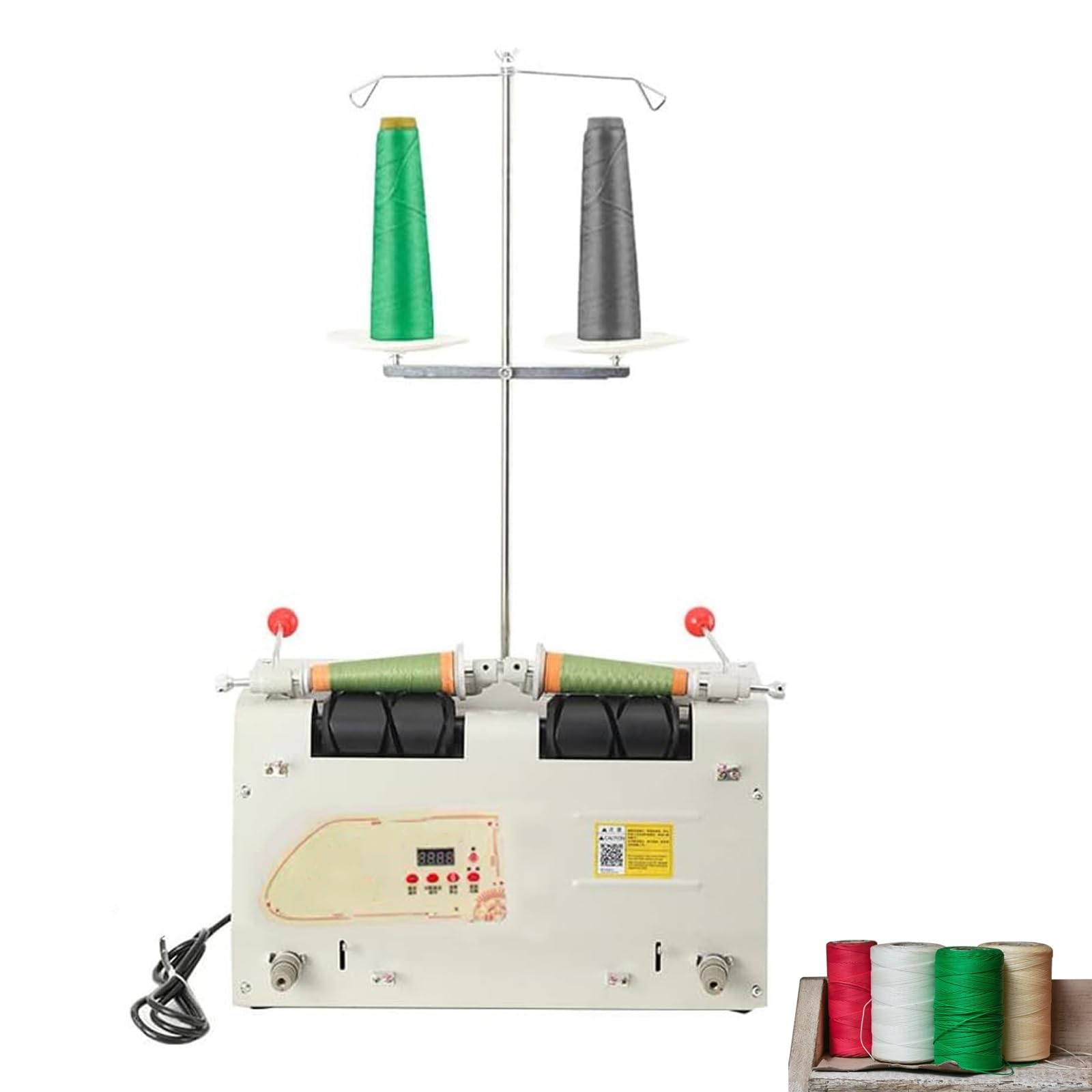 Máquina de enhebrado automática, bobinado de hilo de escritorio con temporizador, portabrocas de bobina de alambre de cobre puro, control por computadora, separación automática de líneas