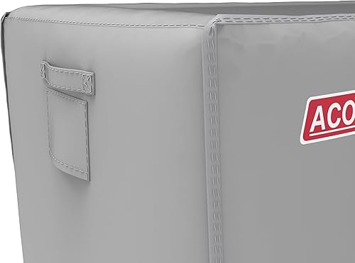 Vista 29 de Cubierta resistente para parrilla de gas impermeable de 52 pulgadas para parrilla de gas Weber Char-Broil Coleman, color beige Beige,Bandera