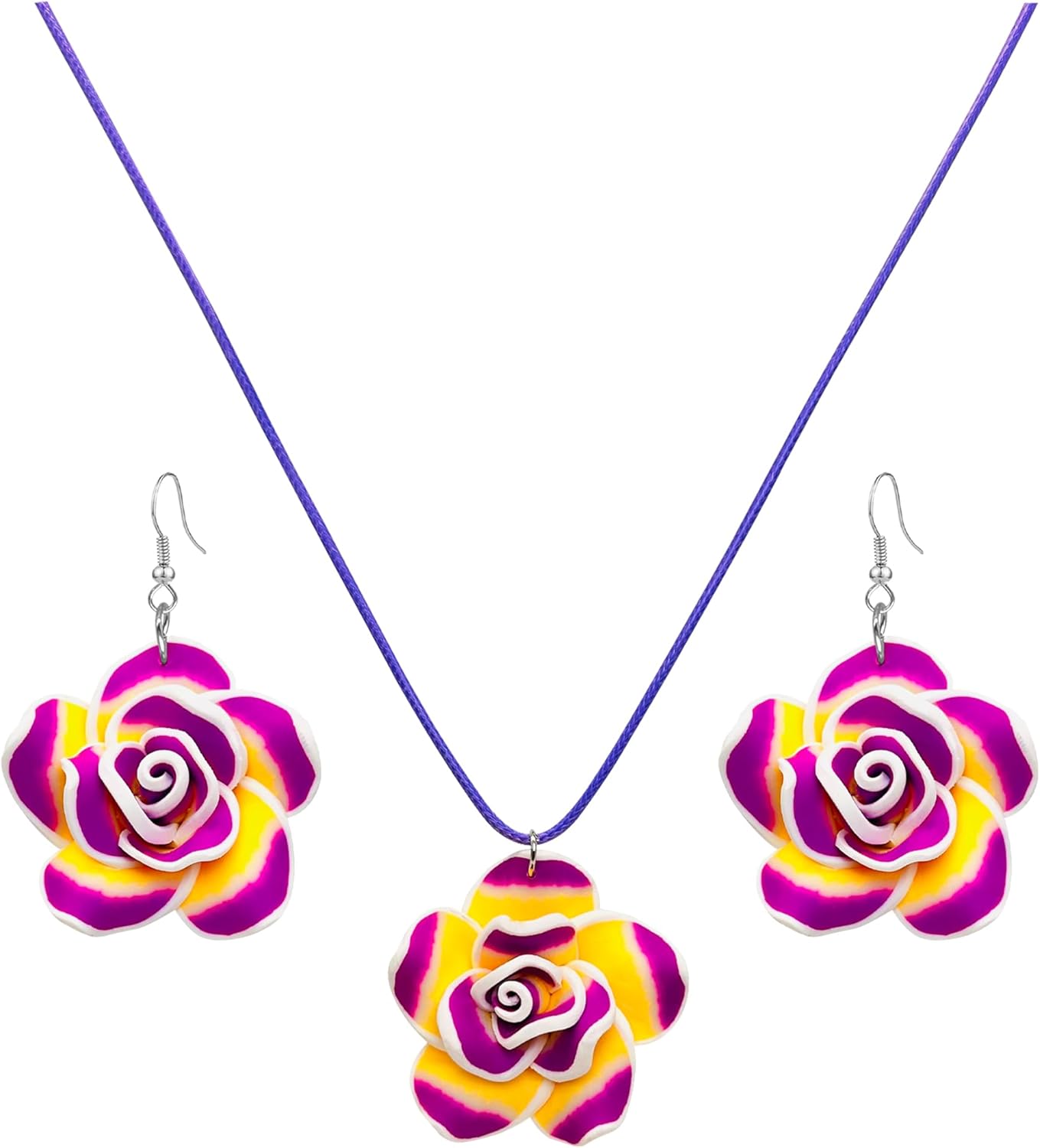 Statement Hawaiian Plumeria Drop Earrings Bohemian Tropical Flower Dangle Earrings for Women Beach Party Gifts