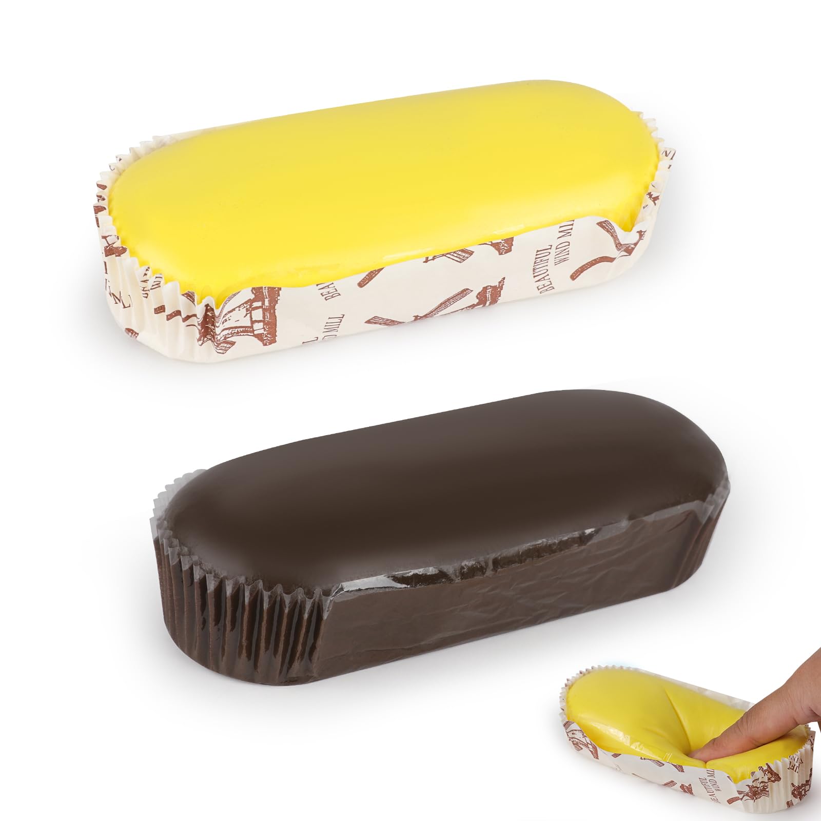 2er-Set Brot Squishies - Langsam Rückfedernde Stressbälle Für Kinder & Erwachsene