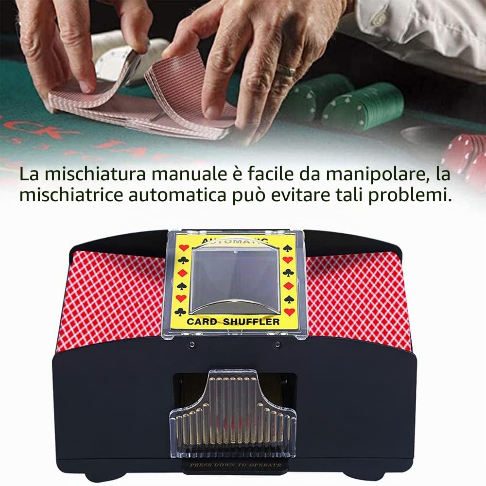 Ni-SHEN Automatyczny Tasownik do Kart USB/Bateria Elektryczna do Pokera Blackjack Phase 10 Skip-Bo