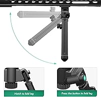 Vista 3 de Bípodes de rifle para caza y disparo con giro de 360° y bípode de pistola de 10 alturas ajustables para rifles