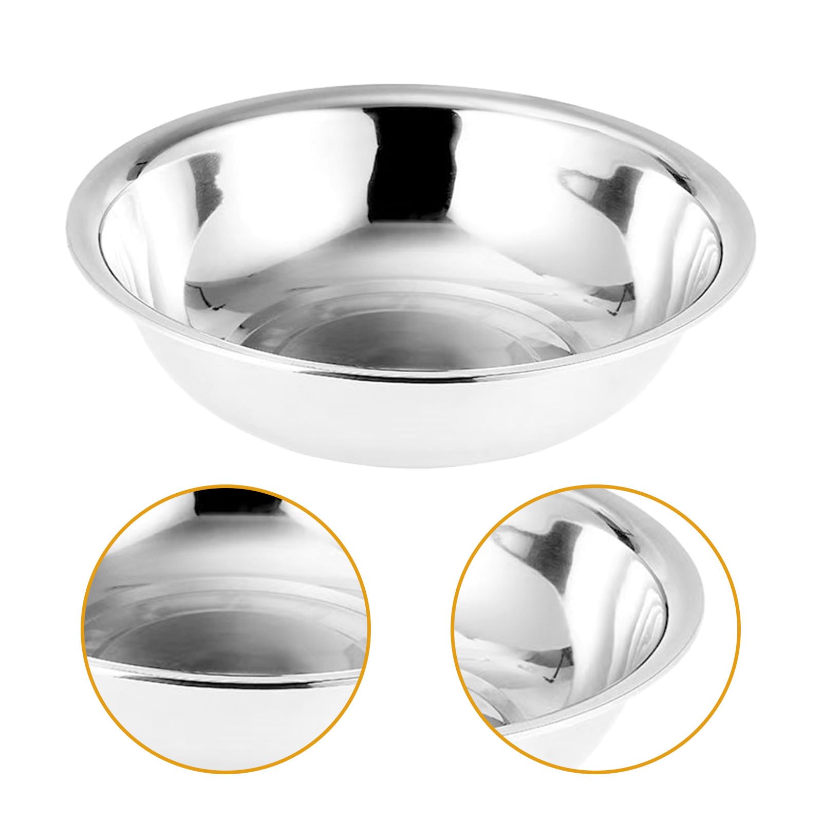 Uonlytech Ciotola in Acciaio Inox Grande per Lavare Verdure e Mescolare Impasti Vasca Spessa 36 CM per Uso Domestico Cucina