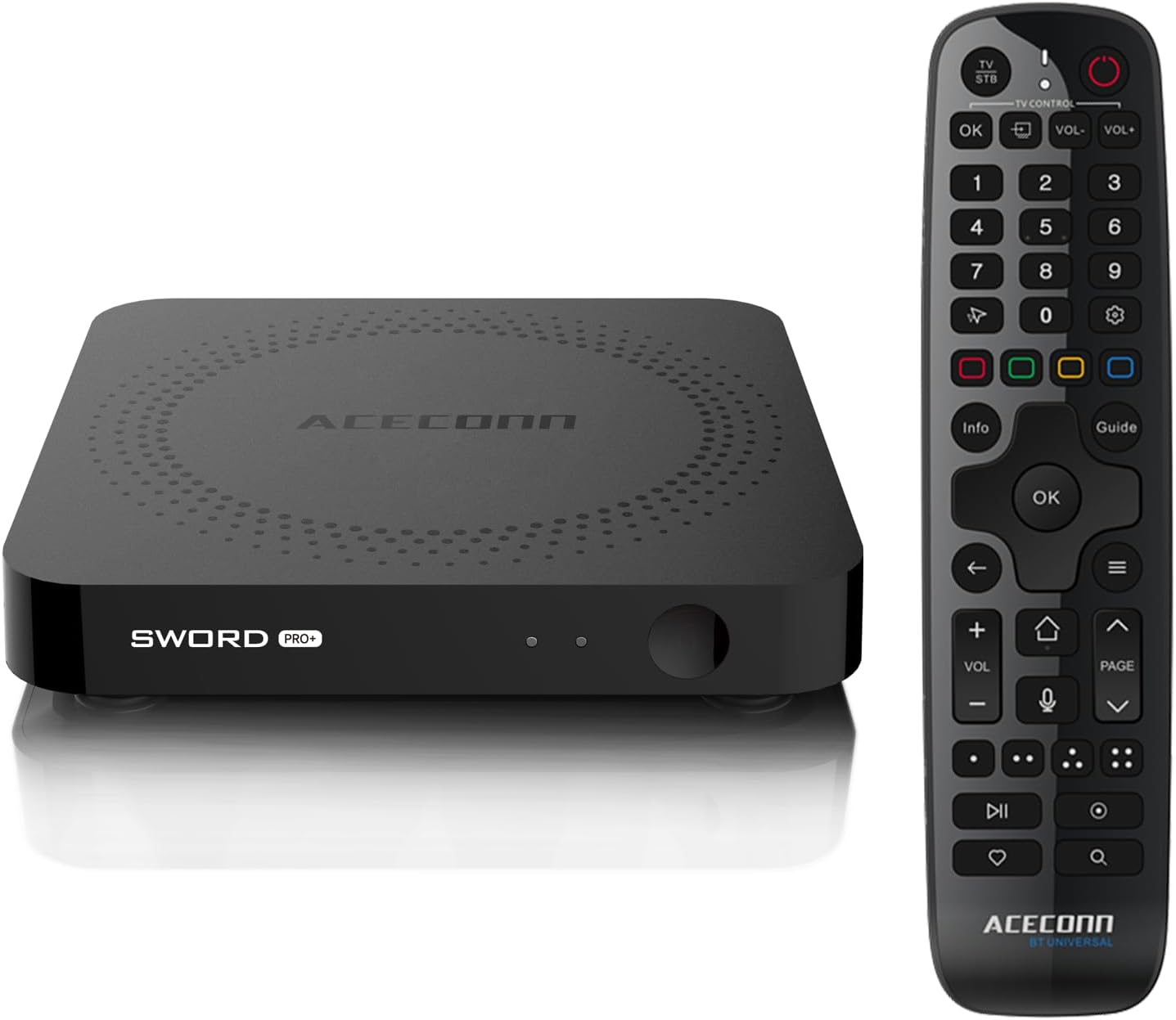 Sword Pro+ Streaming Smart Android 11 TV Boxes 4k 60hz HDR10+ TVONAIR3 2GB 16GB Dual WiFi BT Support Voice Remote Backlight Find RCU
