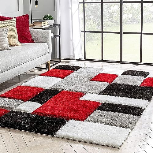 Image of Carpets for Living Room 6x8 feet Shaggy Rug Handmade Microfiber Super Soft Plush Fluffy Thick Rug- Shaggy 22